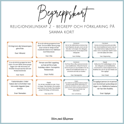 Begreppskort - Religionskunskap 2