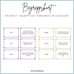 Begreppskort - Historia 1
