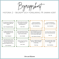 Begreppskort - Historia 2