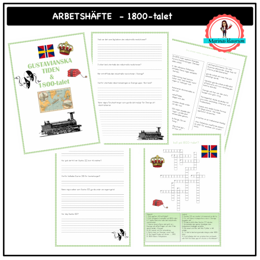 Arbetshäfte om Gustavianskatiden och 1800-talet