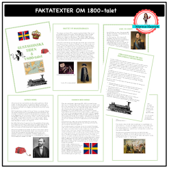 Faktatexter om Gustavianskatiden och 1800-talet