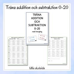Träna addition och subtraktion 0-20 med tiotalsövergång