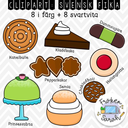 Clipart & bakgrunder: Svenskt fika