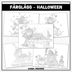 Färglägg - Halloween