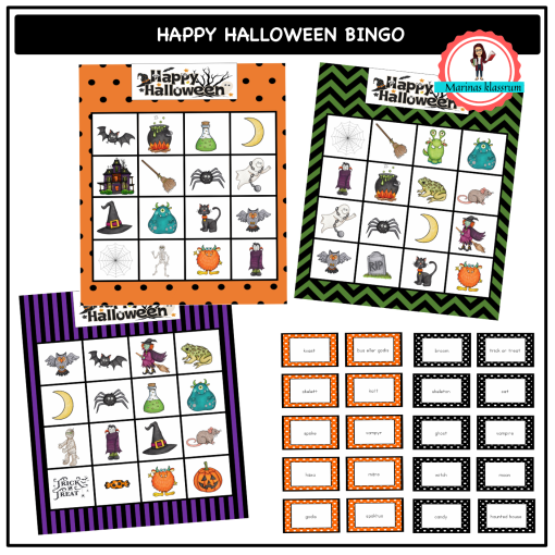 Bingo - Halloween / eng + sv
