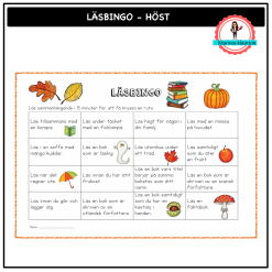 Läsbingo - hösten