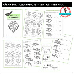 Räkna med fladdermöss - addition och subtraktion 0-10