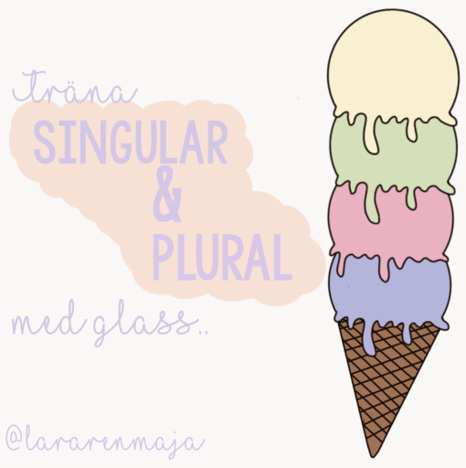träna plural och singular med glass ?