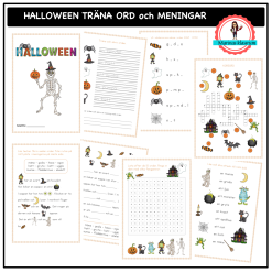 Halloween - träna ord och meningar
