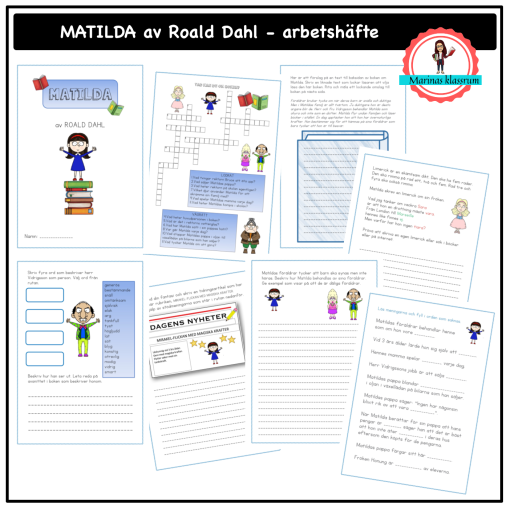 Matilda av Roald Dahl - arbetshäfte