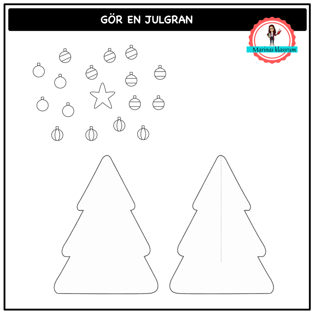 Gör en 3D julgran pyssel Teach Academy