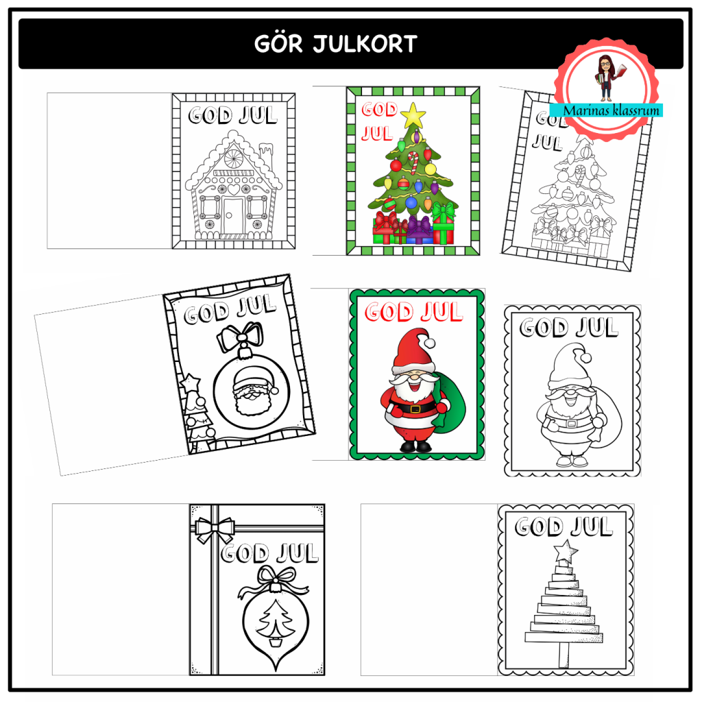 Gör egna julkort pyssel Teach Academy