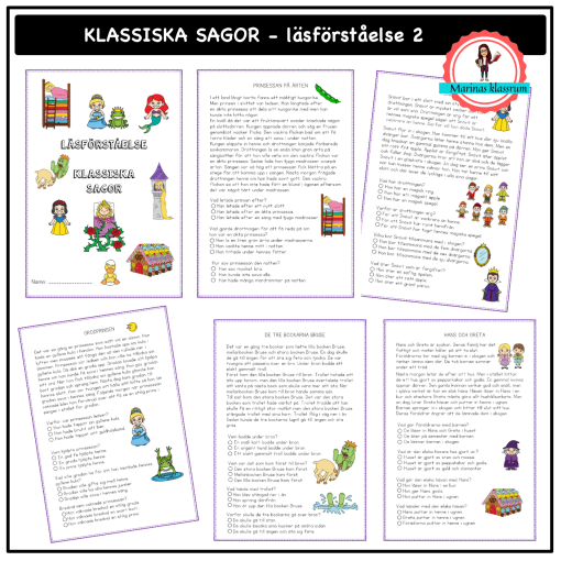Klassiska sagor - läsförståelse 2