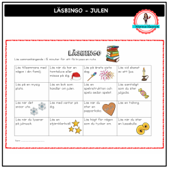 Läsbingo jul