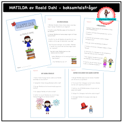 Matilda av Roald Dahl - frågekort för boksamtal