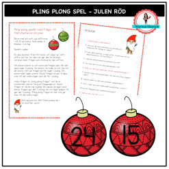 Pling plong spel - julen röd