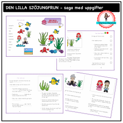 Den lilla sjöjungfrun - saga med uppgifter