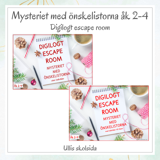 Escape room – Mysteriet med önskelistorna åk 2-4