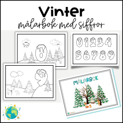 Målarbok - Vinter och siffror