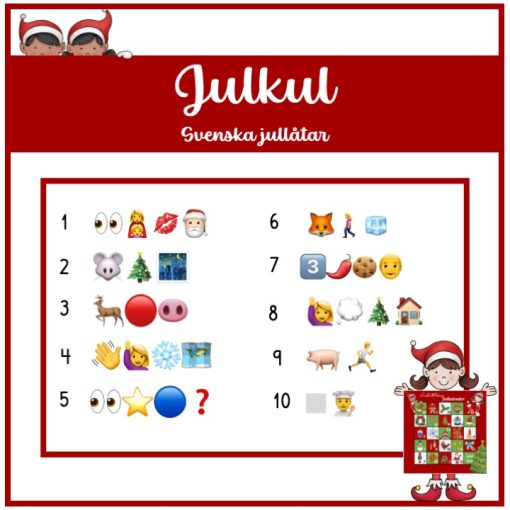 Julkul svenska jullåtar med Emoji Teach Academy