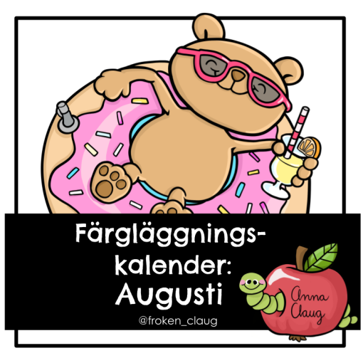 Färgläggningskalender: Augusti