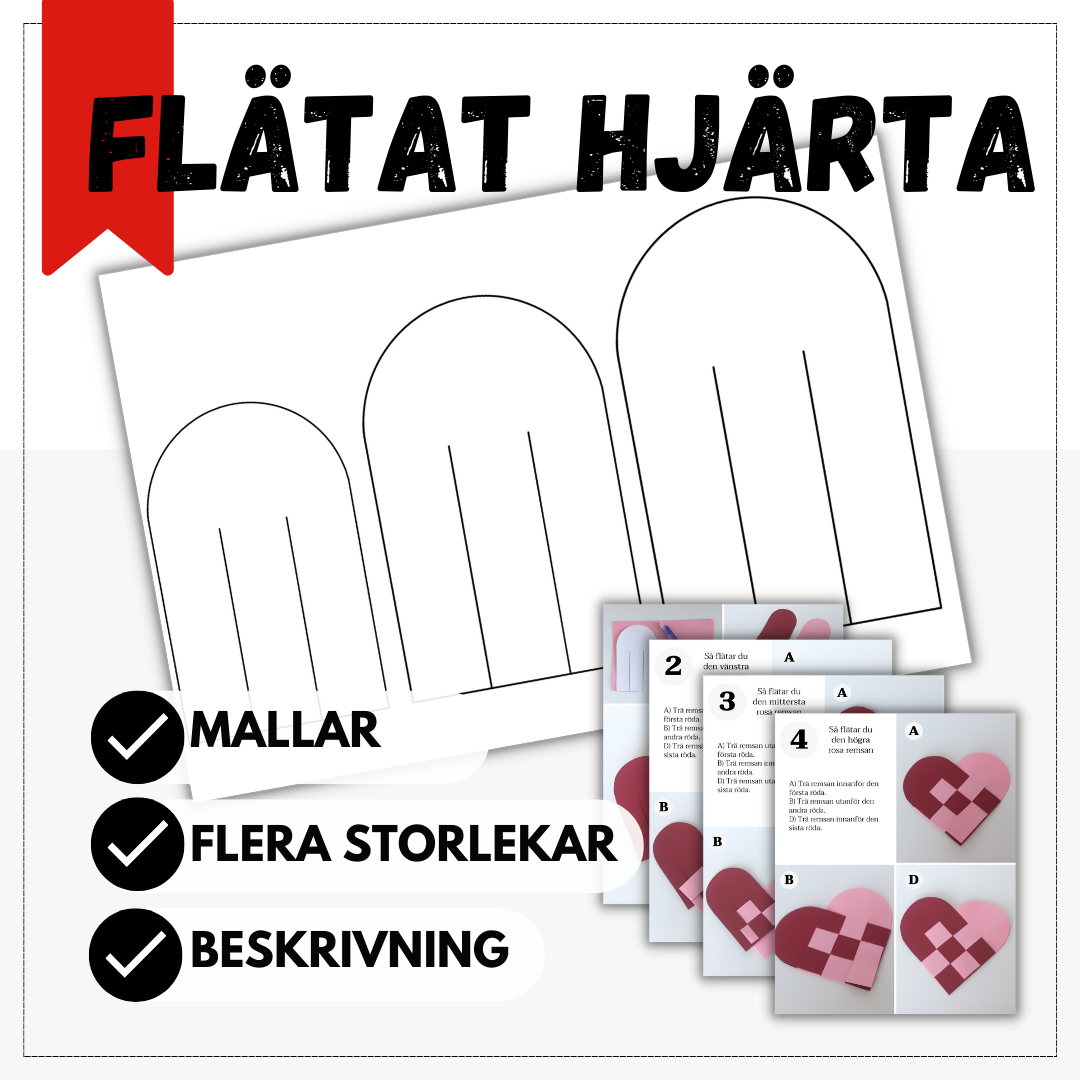 Flätat hjärta julpyssel Teach Academy