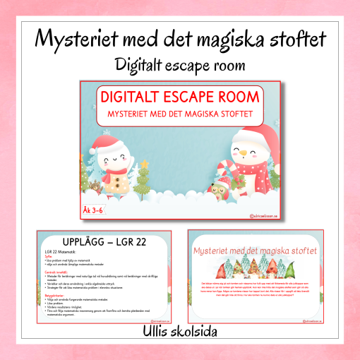 Escape room – Mysteriet med det försvunna stoftet