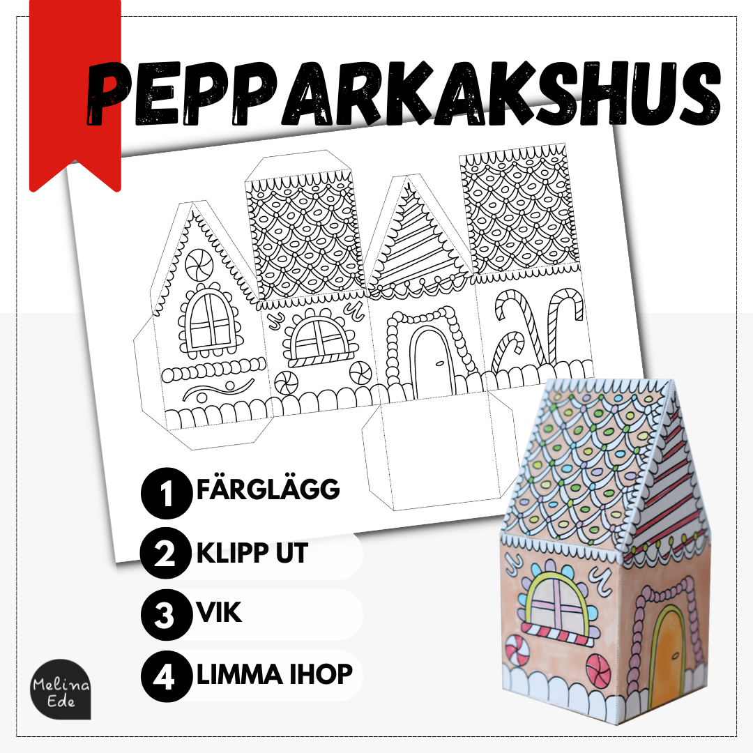 Pepparkakshus julpyssel Teach Academy