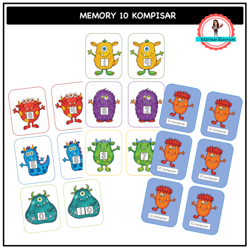 Memory med 10 kompisar