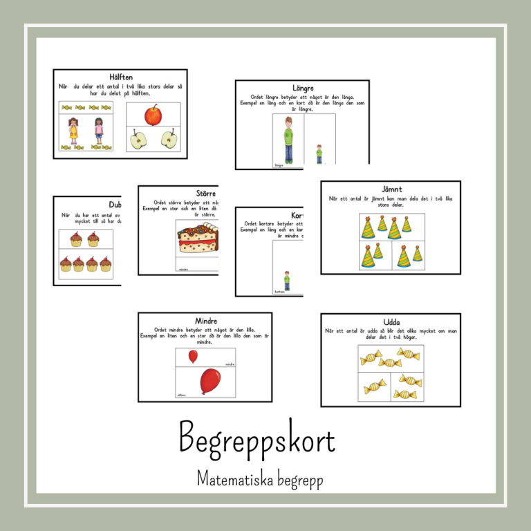 Begreppskort Matematik | Teach Academy