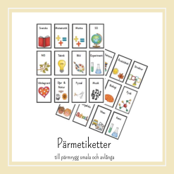 Pärmetiketter smala avlånga