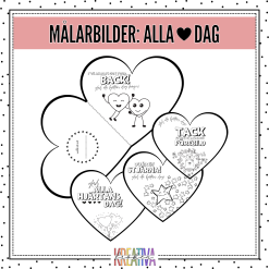 Målarbilder - alla hjärtans dag-kort!