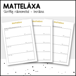 Matteläxa: beräkna