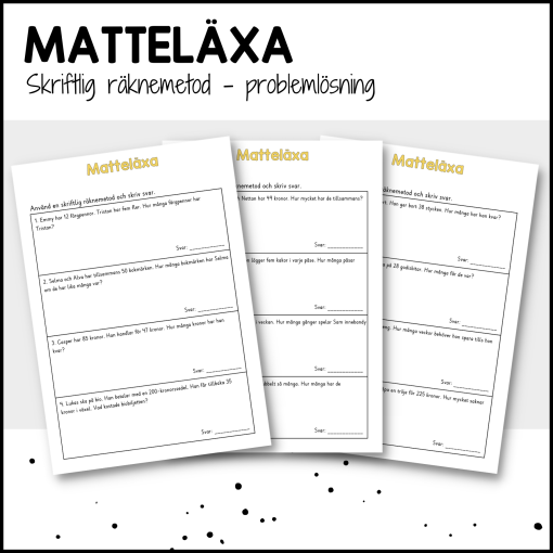 Matteläxa: problemlösning