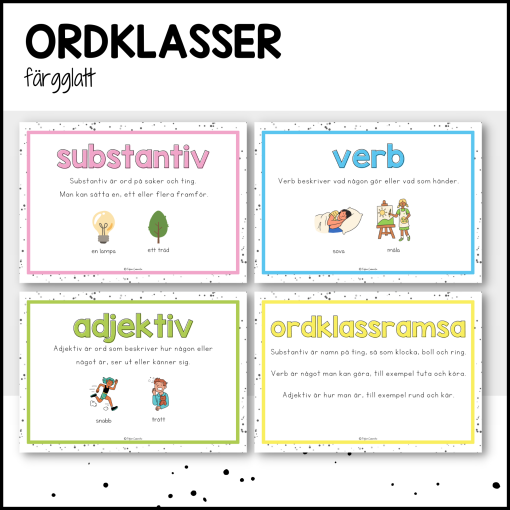 COLOR: ordklasser