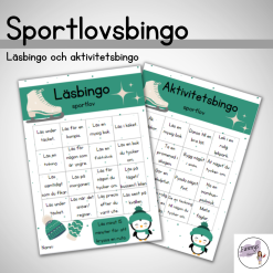 Sportlov- aktivitetsbingo och läsbingo