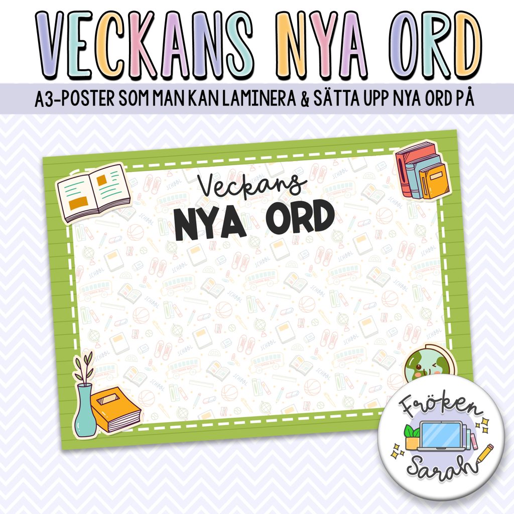 Poster "Veckans nya ord" Teach Academy