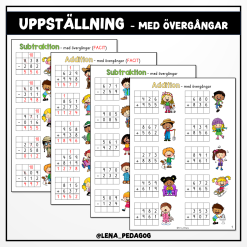Uppställning med övergångar