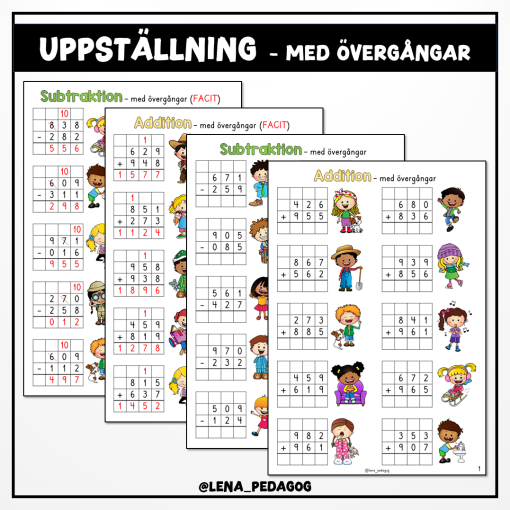 Uppställning med övergångar
