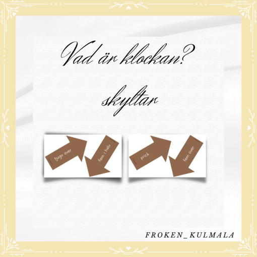 Vad är klockan? - skylt