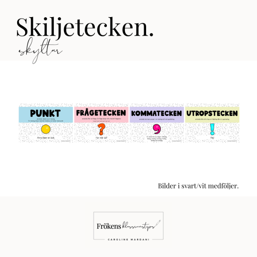 Skiljetecken - skyltar