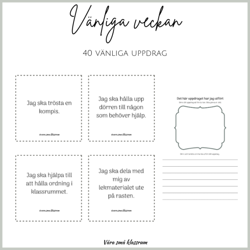 Vänliga veckan - 40 vänliga uppdrag