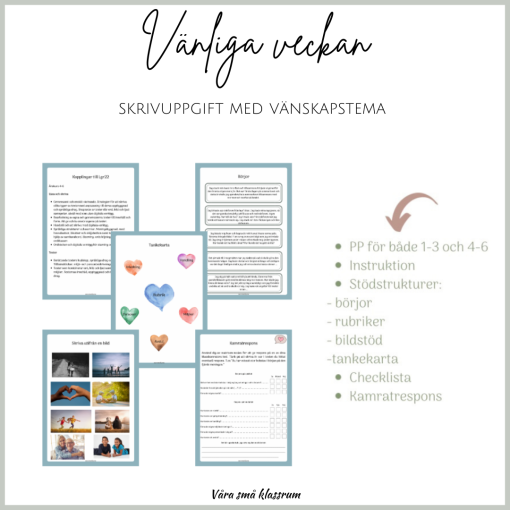 Vänliga veckan - skrivuppgift