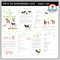 Fakta om bondgårdens djur - enklare text