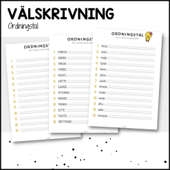 Välskrivning: ordningstal