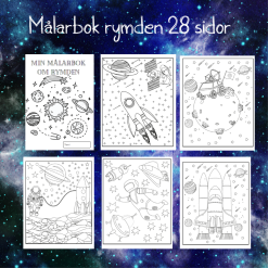 Målarbok rymden
