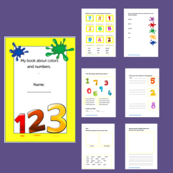 Workbook about colors and numbers.