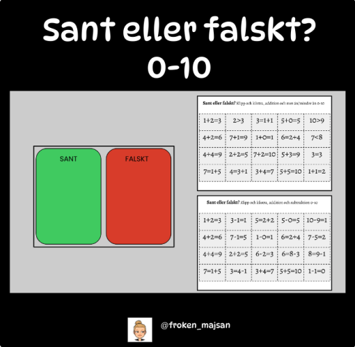 Sant eller falskt 0-10