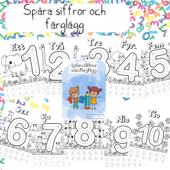 Spåra siffror och färglägg