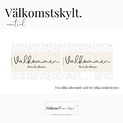 Välkomstskylt
